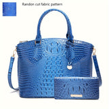 Chic Crocodile Embossed Womens Handbag - Top Handle Satchel with Roomy Interior & Convertible Crossbody Strap - Fashion Purse for Everyday Style