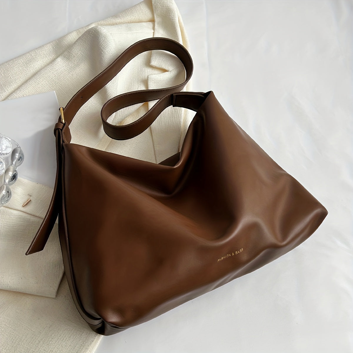 Minimalist Large Capacity Hobo Bag, Trendy Simple Crossbody Tote Bag, Women's Handbag & Shoulder Shopper Bag