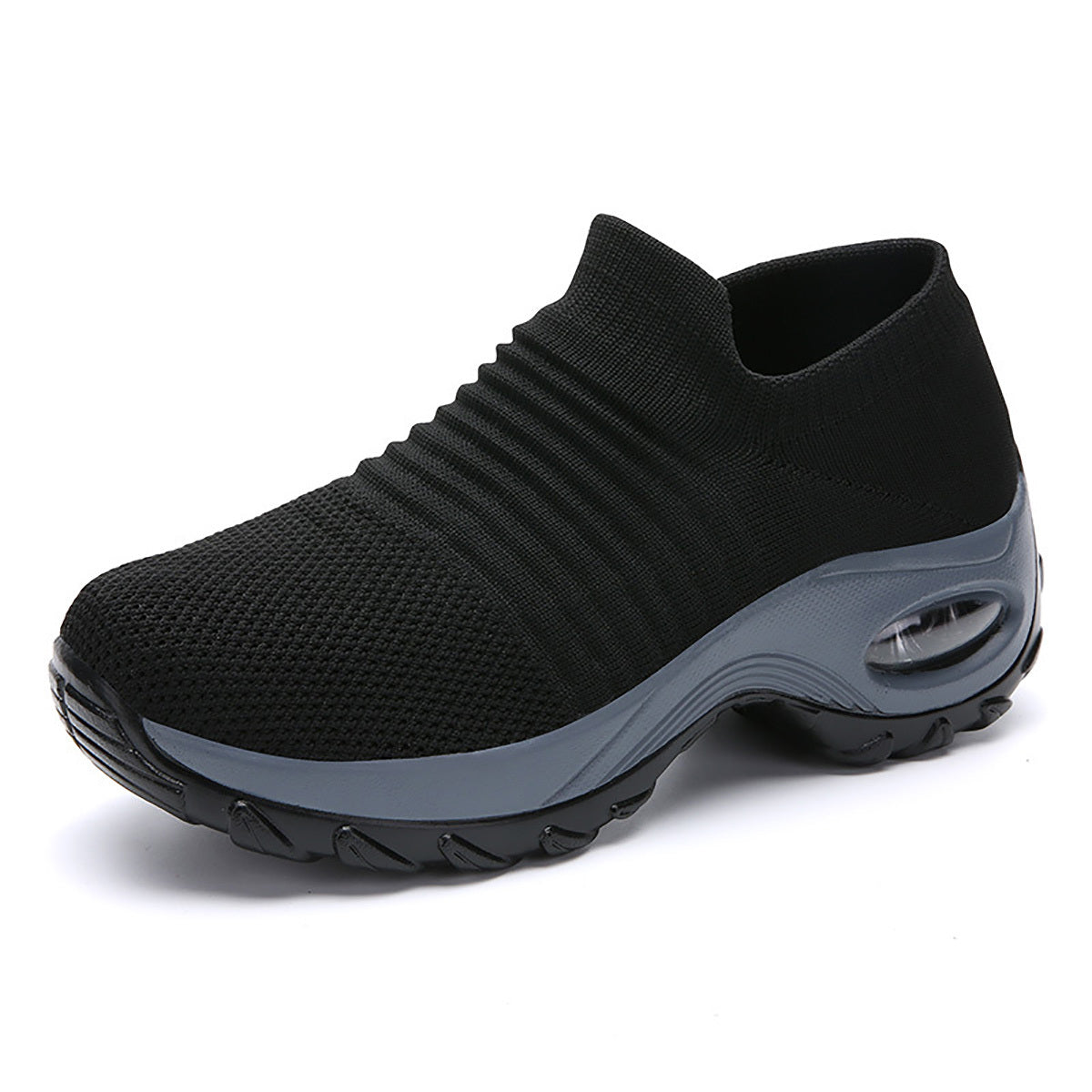 Lightweight Mesh Air Cushion Sole Chunky Sneakers - Women's Low Top Running Shoes Footwear