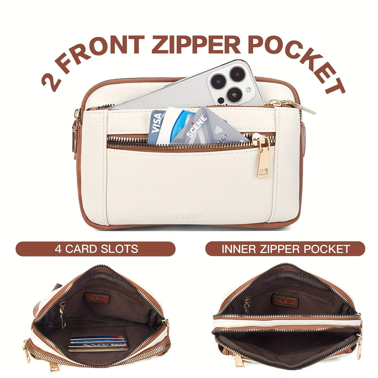 [Synthetic Leather Fanny Pack] 1pc Synthetic Leather Women's Casual Fanny Pack - Adjustable Strap Crossbody Belt Bag with Zipper Closure and Lining, Solid Color Waist Bag