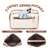 [Synthetic Leather Fanny Pack] 1pc Synthetic Leather Women's Casual Fanny Pack - Adjustable Strap Crossbody Belt Bag with Zipper Closure and Lining, Solid Color Waist Bag