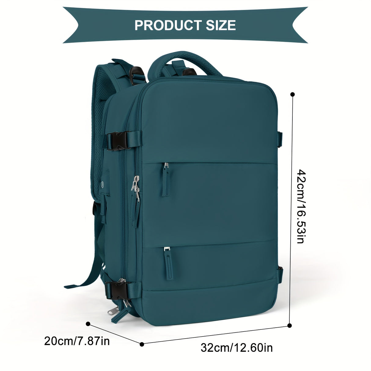 Large Waterproof Anti Theft Carry On Backpack, HYCOO Travel Rucksack For Men and Women, Hiking School Book College Bag with Shoe Compartment Laptop Canvas Brevite Backpack