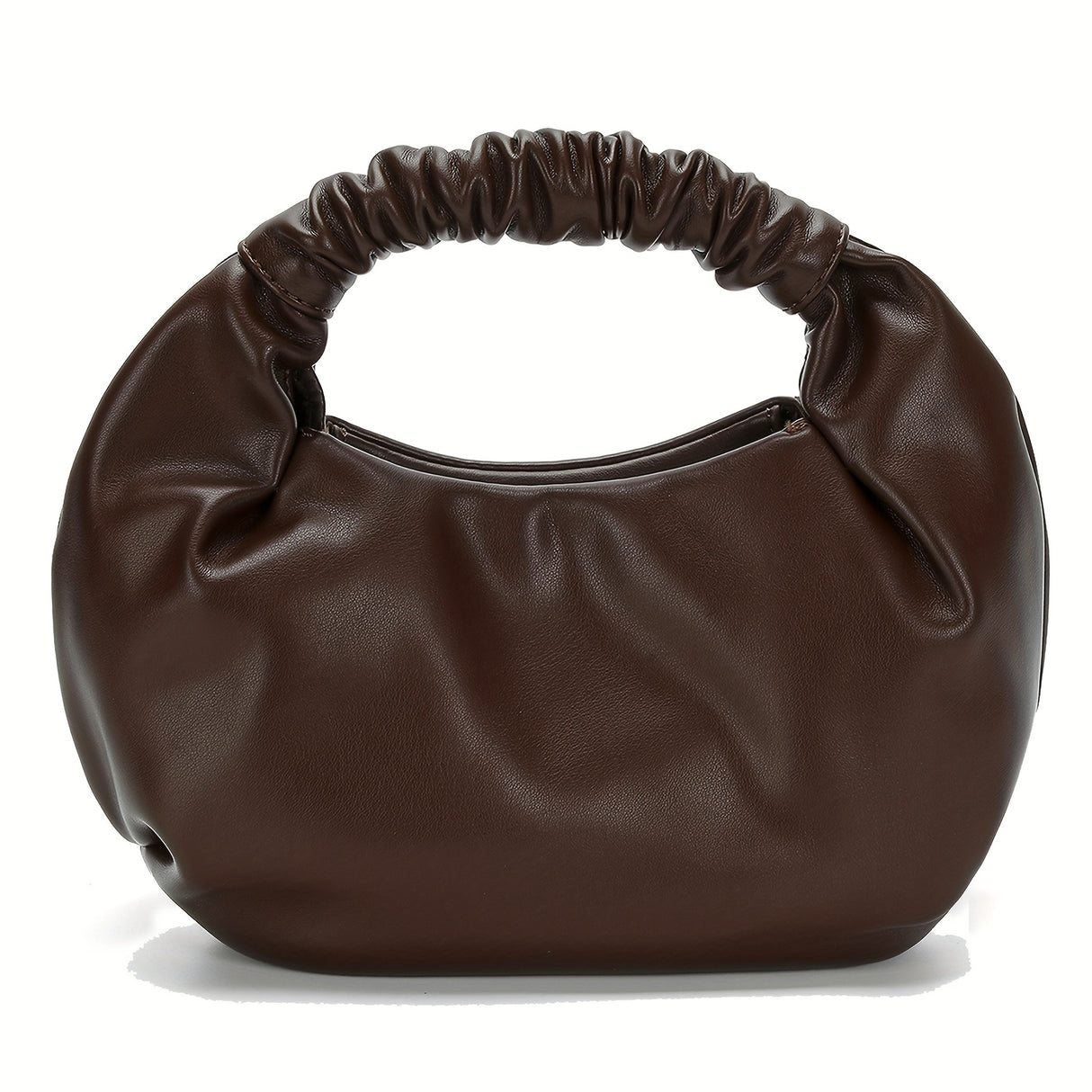 Chic Cloud Ruched Tote Bag for Women - Supple Vegan Leather, Timeless Solid Color, Spacious Hobo Handbag with Fashion Purse Style