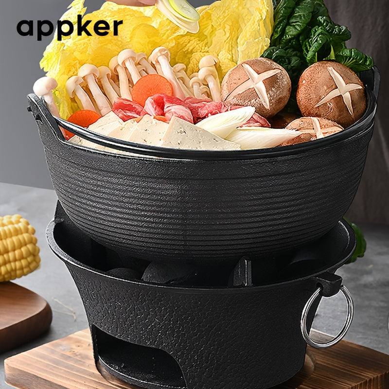 1Set, Cast Iron Charcoal Stove, Multi-functional Barbecue Stove, Round Heating Stove, Outdoor Camping BBQ Cooking Supplies