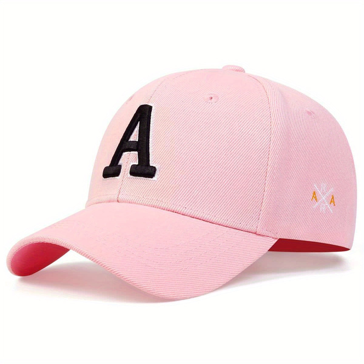 Solid Color Simple Casual Sports Hat - Letter A Embroidery Baseball Cap - Sunscreen Dad Hats