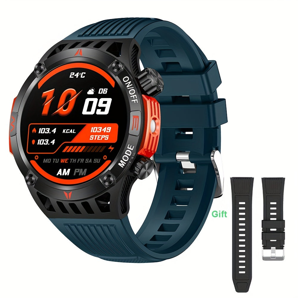 Smart Watch Wireless Answer And Call SOS Outdoor Watch Outdoor Sports Watch LED IP68 Waterproof Compass Fitness Tracker Pedometer Multimedia Message Display, Suitable For Android&IPHONE Mobile Phones, Men's And Women's Smart