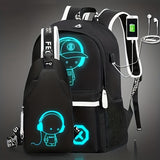 2pcs/ Set, Simple And Large Capacity Casual Travel Backpack School Bag Set, Cartoon Print Crossbody Bag Chest Bag