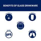 Set of 8 Ellendale 16oz Heavy Base Drinking Glasses - Durable, Clear Glassware for Spill-Proof Sipping, Perfect for Cold Beverages, Dishwasher Safe, Ideal for Home & Gifting, Drinking Glass Set