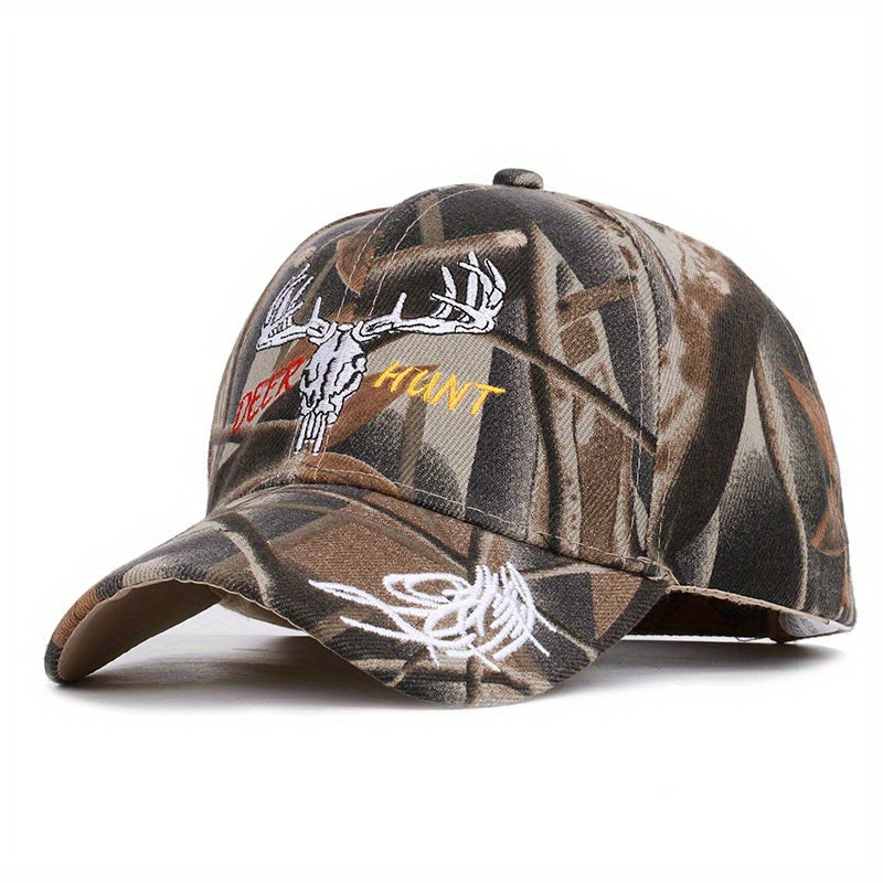 1pc Men's Camouflage Sunshade Baseball Cap - Outdoor Jungle Leisure and Military Fan Accessories - Breathable, Adjustable, Water-Resistant, Quick-Drying, and Stylish Headwear for Summer Activities