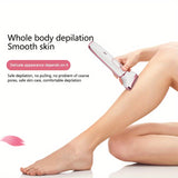 4-in-1 Painless Womens Hair Epilator - Ultimate Grooming Kit for Armpit, Bikini, Leg, Pubic Areas - Electric Razor, Trimmer, Clipper, Shaver for Effortless Smoothness
