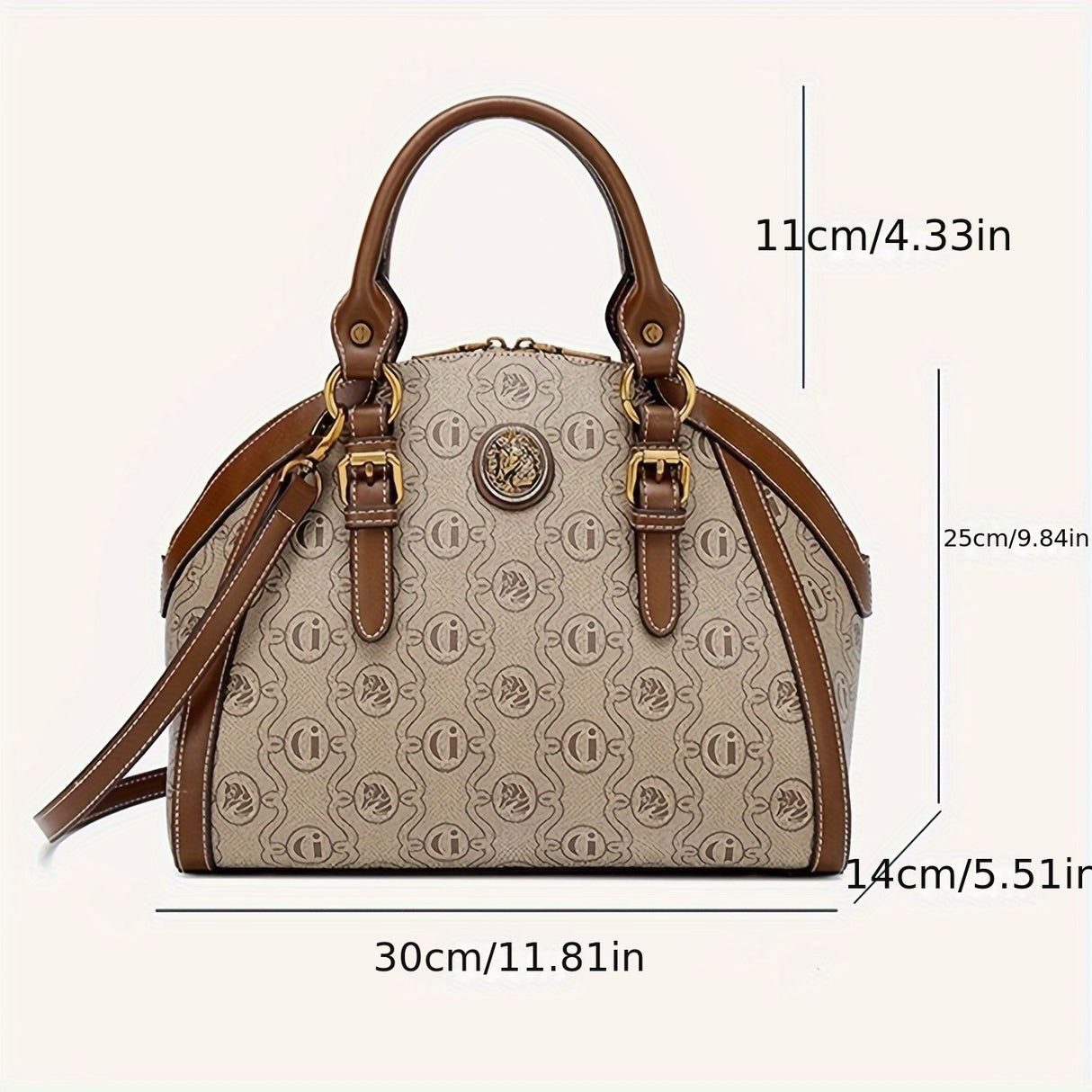 2024 Vintage Pattern Shell Satchel Bag, Elegant Top Handle Satchel Bag For Women, Gift For Mom
