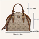 2024 Vintage Pattern Shell Satchel Bag, Elegant Top Handle Satchel Bag For Women, Gift For Mom