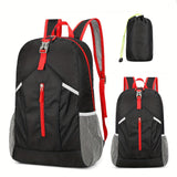 25L Foldable Outdoor Sports Backpack, Waterproof Mountaineering Hiking Travel Daypack, Color Contrast School Bag