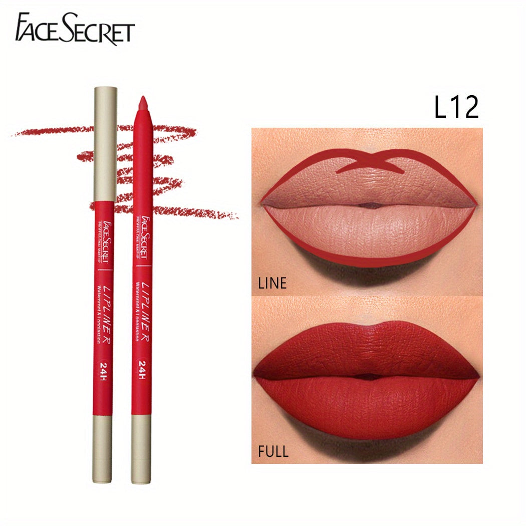 Long-Lasting Waterproof Lip Liner With High Pigment And Smooth Texture For Sweatproof Matte Lipstick And Correcting