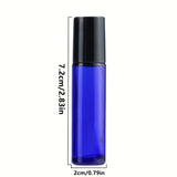 5/10pcs Essential Oil Roller Bottles, 10ml Amber Glass Roller Bottles With Stainless Steel Roller Balls And Caps For Travel, Perfume And Lip Gloss