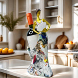 Resin Dance Goddess Wine Bottle Holder: A Versatile Home Decor Piece for Indoor and Outdoor Use - Suitable for Christmas, Easter, Thanksgiving, and More