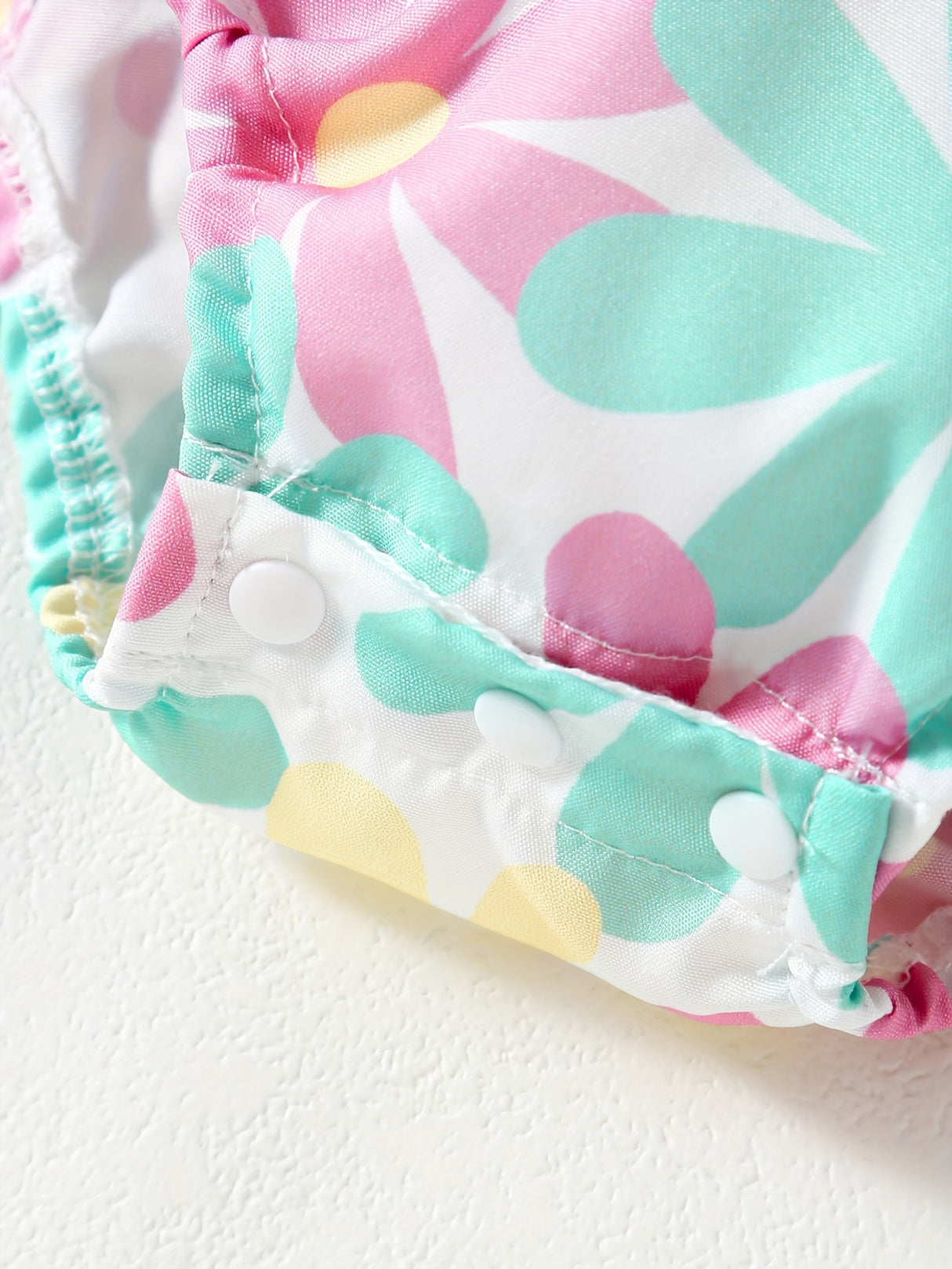 2 pieces of baby girl summer new floral full print lapel cardigan sleeveless jumpsuit+beach sun hat set