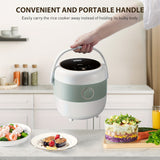 Bear Rice Cooker 3 Cups (Uncooked), 3D Heating And Fuzzy Logic, Healthy Nonstick Small Rice Cooker, PFAS-Free, Touch-Screen, For White/Brown Rice Quinoa Oatmeal Soup, 1.6L White