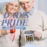1pc, Gifts For Dad, Dad Mug, Best Dad Ever Mug, Dad Gifts, Insulated Coffee Mug With Handle And Lid, Funny Dad Christmas Birthday Gifts For Husband Men Him, Fathers Gift Day From Wife Son Daughter