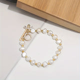 2 Exquisite Handmade Freshwater Pearl Link Bracelets - Elegant Wedding Anniversary and Mother's Day Gifts - Hypoallergenic, Nickel-Free, and Durable Jewelry for Women
