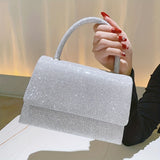 Rhinestone Decor Evening Bag, Glitter Clutch Purse For Women, Sparkly Handbag For Wedding Party Prom for Carnaval Music Festival