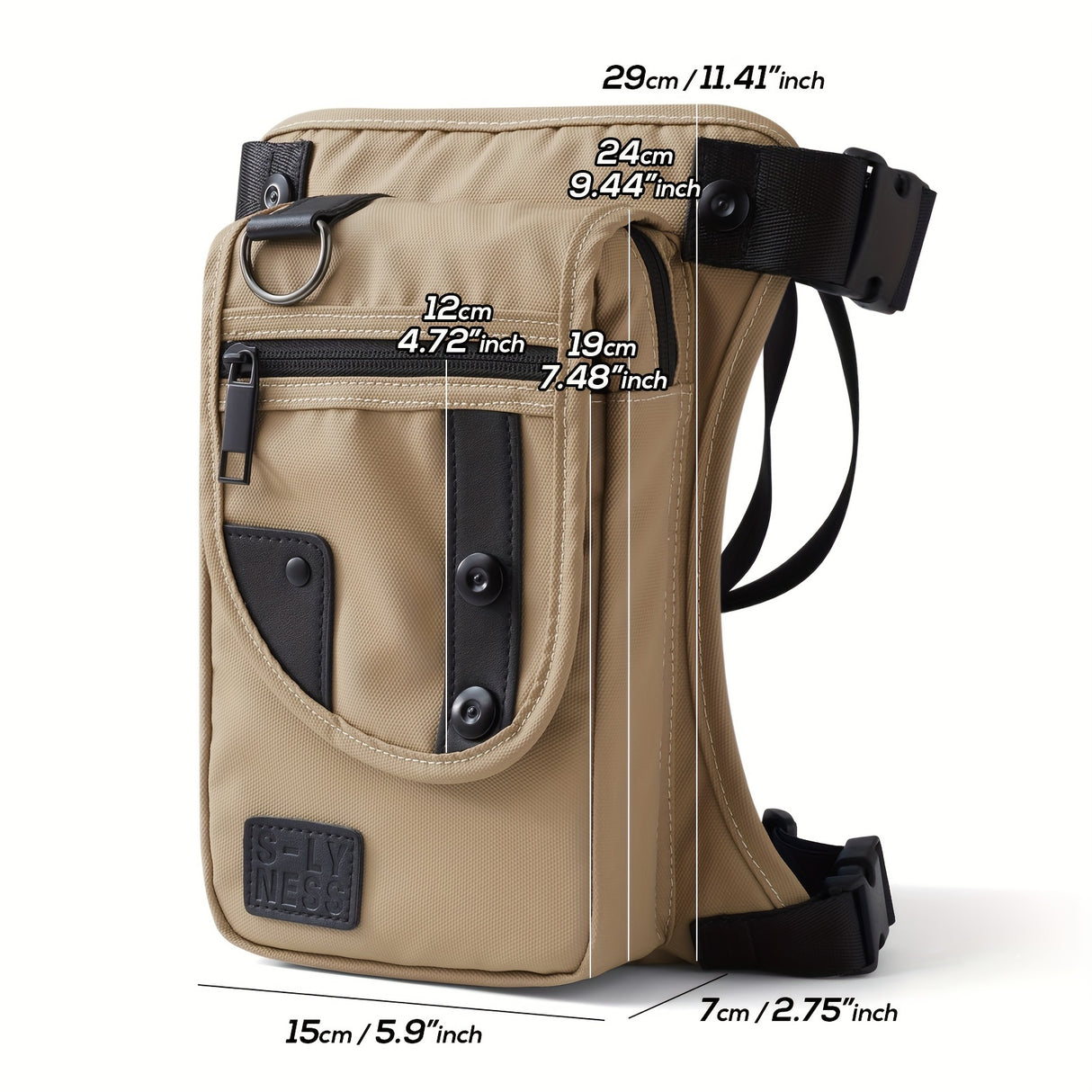 Fashion Waist Pack with Multiple Pockets, Solid Color Non-Waterproof Polyamide Belt Bag with Adjustable Strap, Zippered Hip Bum Bag for Business Casual, Travel, Hiking - Valentine's Day to Mother's Day Gift