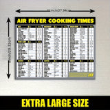 Air Fryer Cheat Sheet Magnets Cooking Guide Booklet - Air Fryer Magnetic Cheat Sheet Set Cooking Times Chart - Cookbooks Air Fryer Accessories Oven Cooking Pot Temp Guide Kitchen Conversion