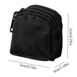 1pc Simple Black Outdoor Fanny Bag, Men's Waist Bag, Camping Bag, Casual Coin Purse, Men's Belt Bag, Money Card Case