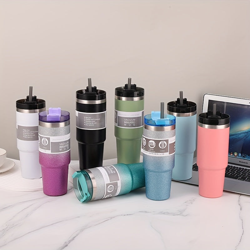 20oz/30oz Vacuum Insulation Mug With Lid And Straw, 304 Stainless Steel Vacuum Insulation Cup, Coffee Cup, Safe For Dishwasher Eid Al-Adha Mubarak
