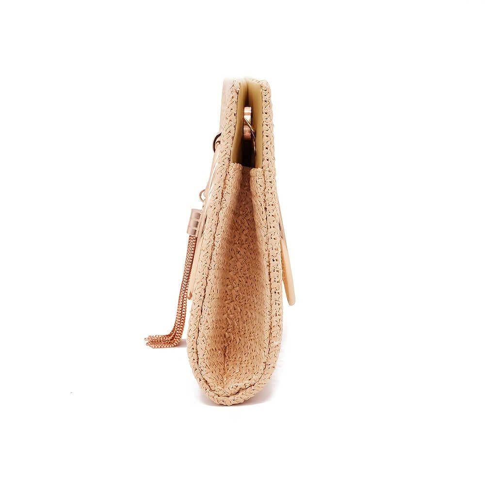 Stylish Chain Shoulder Bag, Retro Tassel Decor Braided Handbag, Versatile Banquet Evening Party Clutch Purse - Perfect for Carnival Mardi Gras Music Festival