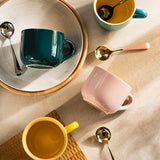 1pc Large-Capacity Solid Color Ceramic Mug - Coffee Cups & Mugs for Breakfast, Oatmeal, Coffee, Tea, and Water - Creative Household Essentials with Durable Design and Easy Grip Handle