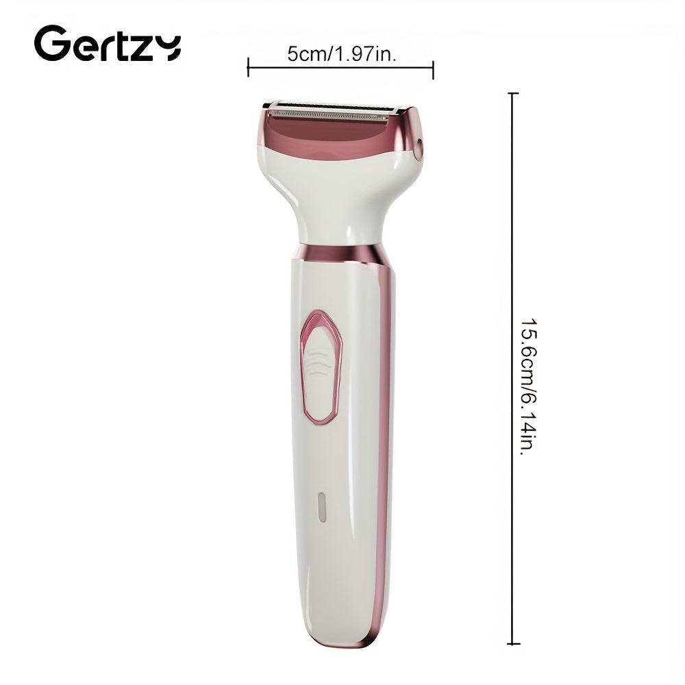 4-in-1 Rechargeable Electric Razor: Painless Wet & Dry Trimmer for Face, Nose, Legs, Underarm, Bikini - Portable Grooming Kit for Women