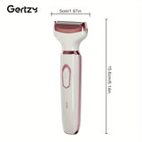 4-in-1 Rechargeable Electric Razor: Painless Wet & Dry Trimmer for Face, Nose, Legs, Underarm, Bikini - Portable Grooming Kit for Women