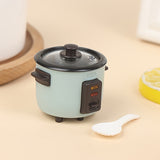 Play House Toy Simulation Mini Rice Cooker With Rice Spoon, Funny Model Room Decoration