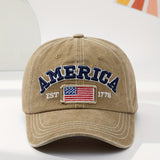 Europe And The United States Style Embroidered National Flag Lettered Baseball Cap Fashionable Casual Sun Hat