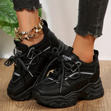 Women's Shockproof Thick Bottom Running Shoes, Casual Breathable Non-slip Sports Shoes