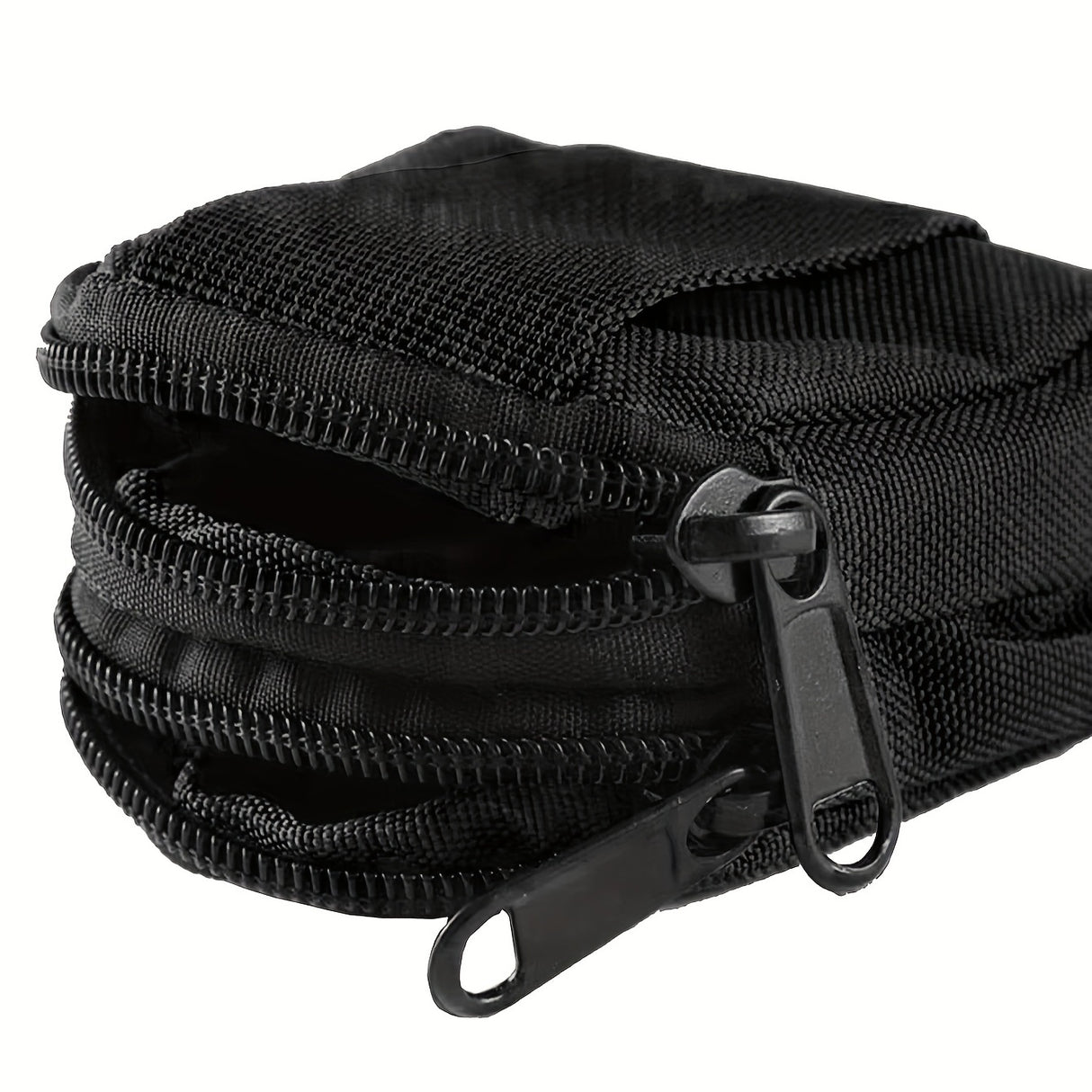 1pc Simple Black Outdoor Fanny Bag, Men's Waist Bag, Camping Bag, Casual Coin Purse, Men's Belt Bag, Money Card Case