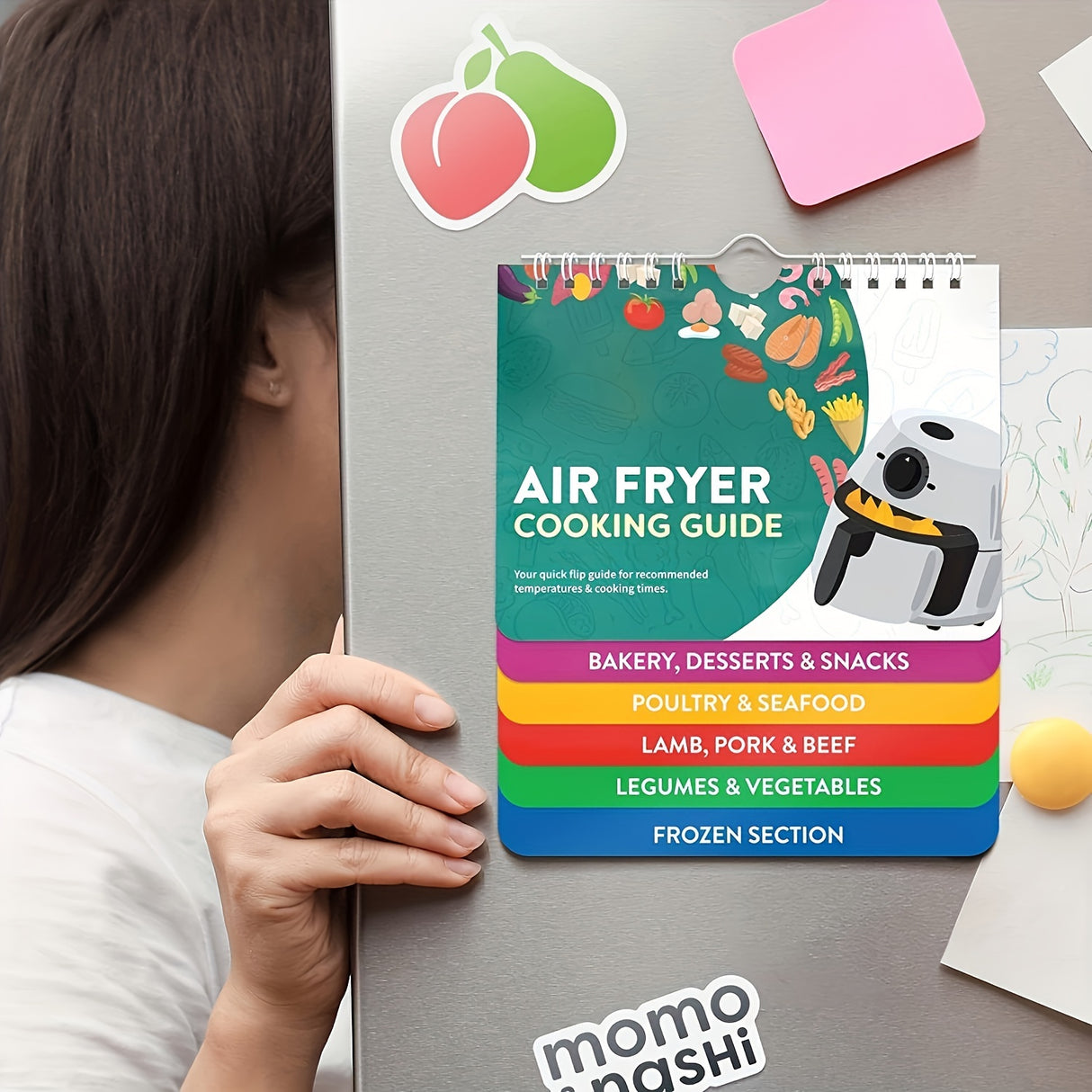 Air Fryer Cheat Sheet Magnets: Cooking Times Chart, Conversion Guide & More - The Ultimate Air Fryer Accessories!