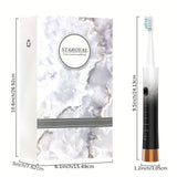 2 Pack Sonic Electric Toothbrushes For Adult With 16 Brush Heads, Ultra Long Battery Life & Fast Charging, 6 Cleaning Modes Smar, Smart Time Reminder Travel Electric Toothbrush