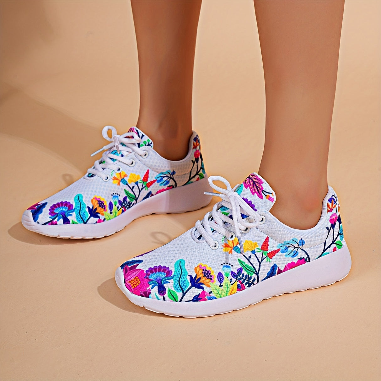 Popular Printed Running Shoes for Women - Breathable, Lightweight for Europe and America