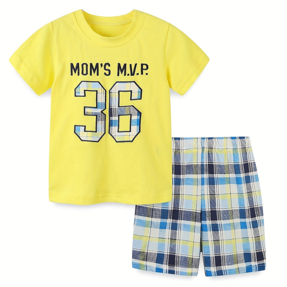 Toddler Boys Charming Cartoon Embroidered Short Set - Soft Cotton 2-Piece Outfit for Summer Spring - Adorable Casual Wear