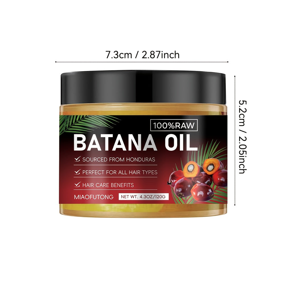 2pcs Honduras Batana Hair Oil, pure cold-pressed extract, unrefined, moisturizes the scalp and hair, strengthens hair, prevents breakage and split ends, enhances shine, suitable for dry, damaged hair, suitable for all hair ty
