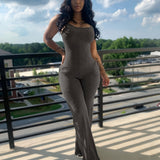 Jumpsuits for Women Seamless Scoop Neck Tummy Control One Piece Yoga Workout Romper