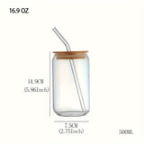 1pc, Witches Brew Drinking Glass With Lid And Straw, Can Shaped Water Cup, Iced Coffee Cup, For Tea, Juice, Milk, Birthday Gifts, Drinkware