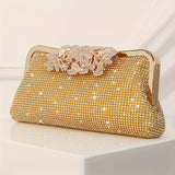 Luxurious Rhinestone Evening Clutch Bag - Small, Fashionable, Sparkling Purse for Weddings, Luxurious Dinners, and Formal Events - Elegant, Glamorous, and Eye-Catching Accessory for Women
