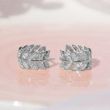 Small Exquisite Olive Branch Leaf Hoop Earrings - For Women - Party Proposal Birthday Gifts Jewelry