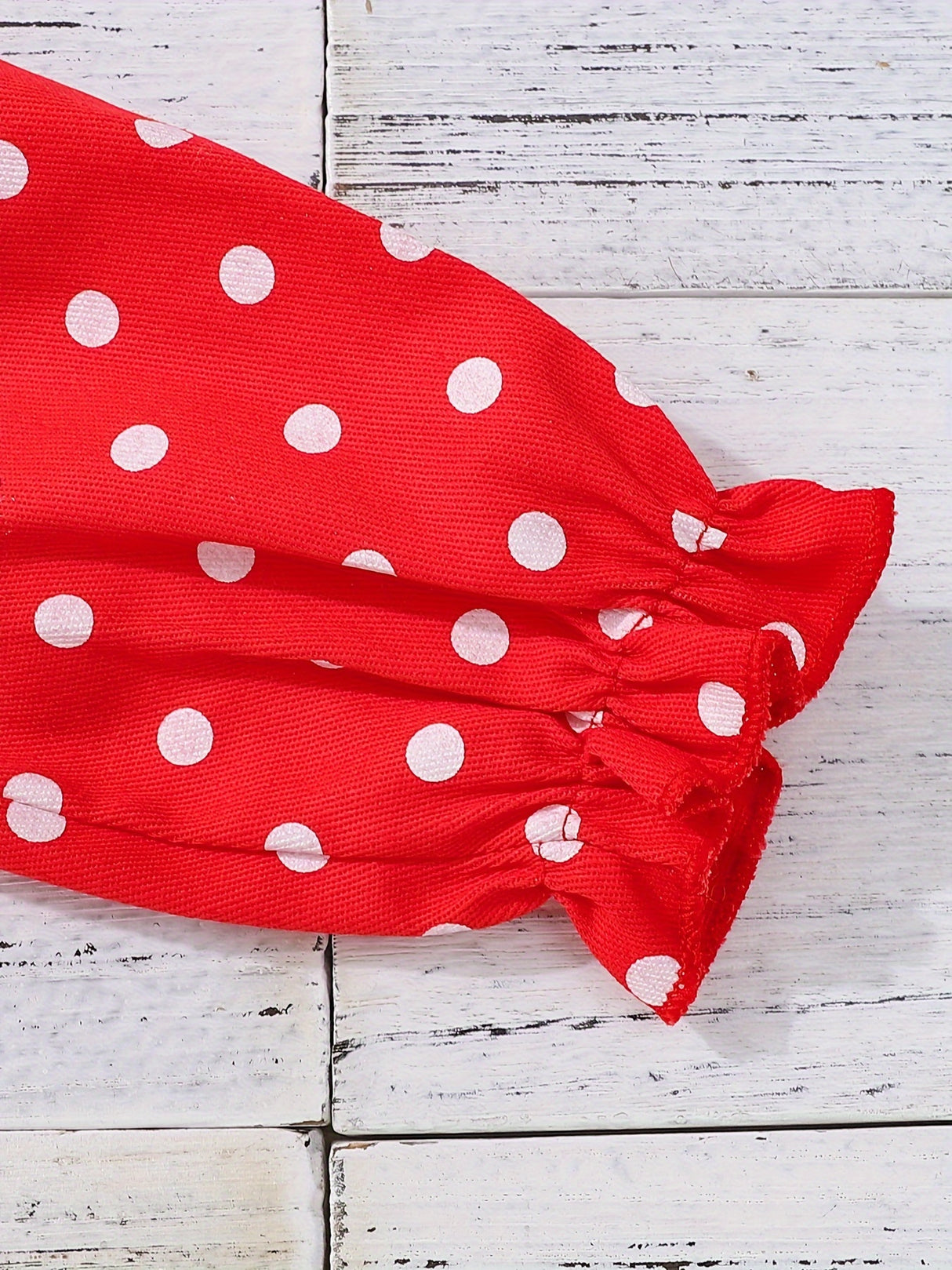 Baby Girl Outfit Red Head Knot+Red Dot Jacket+Black Suspender Mesh Skirt Three Pieces Set with 3 - 24 Months