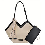 Love Design Tote Bag, Trendy Large-capacity Shoulder Bag, Faux Leather Simple Bag For Work - For Women - Suitable for Office, Shopping, Travel - Perfect Gift for Fashionistas