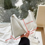 Versatile Solid Color PU Leather Underarm Bag, Stylish Zipper Shoulder Handbag for Everyday Use