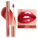 Eight Colors Hyaluronic Acid Moisturizing Lip Glaze Glitter Gloss - Non-Stick, Hydrating, Natural Nude Makeup - Perfect Valentine's Day Gifts, Music Festival Essentials, Long-Lasting, Cruelty-Free, Paraben-Free